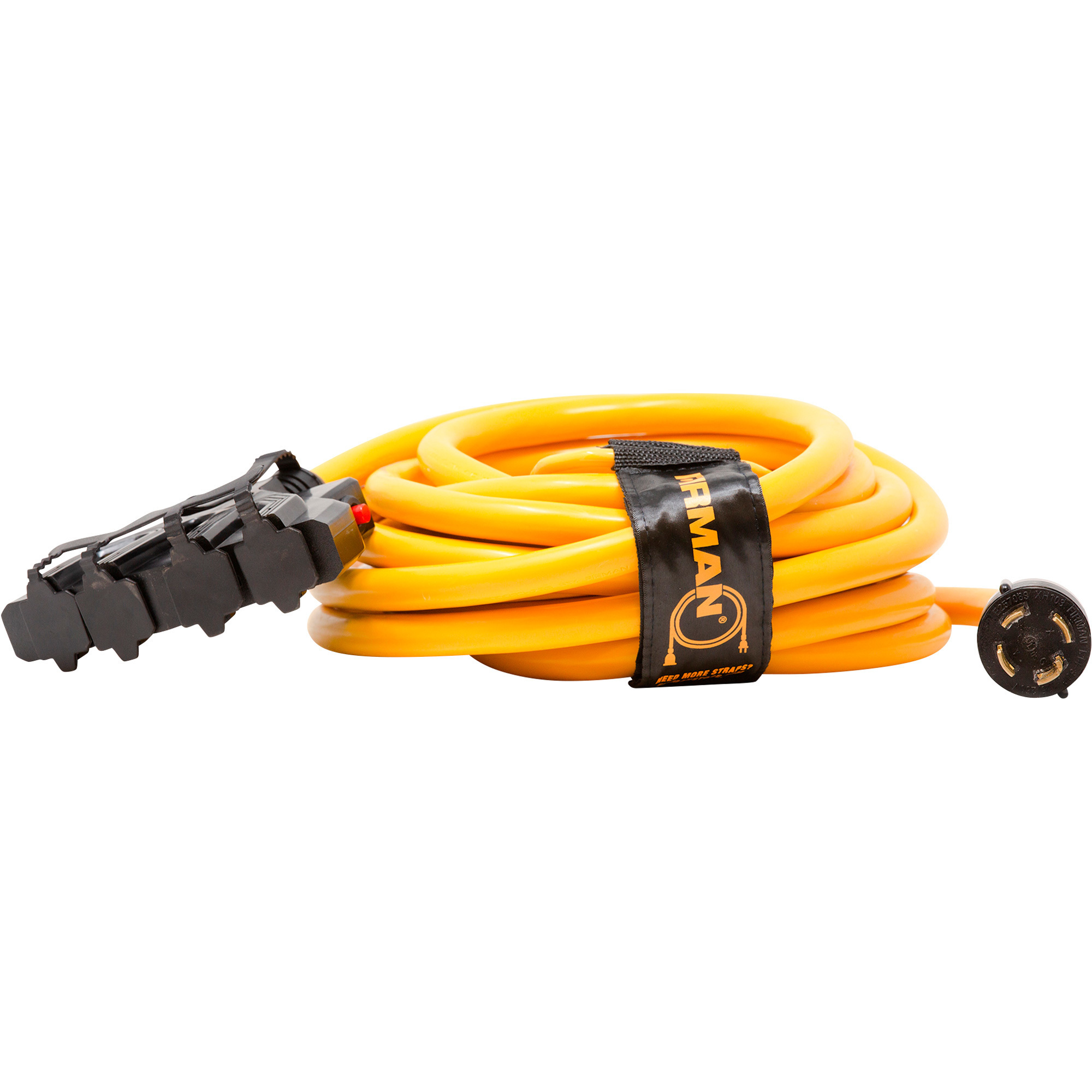Firman Generator Power Cord with Storage Wrap,30 Amps, 10-Ga., 5000 Watts, 25ft.L, Model# 1120